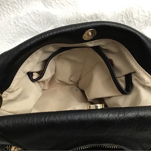 INC Dual Ring Handle Purse Clutch Faux Leather - Picture 14 of 15